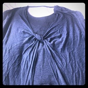 Express open twist back sweater